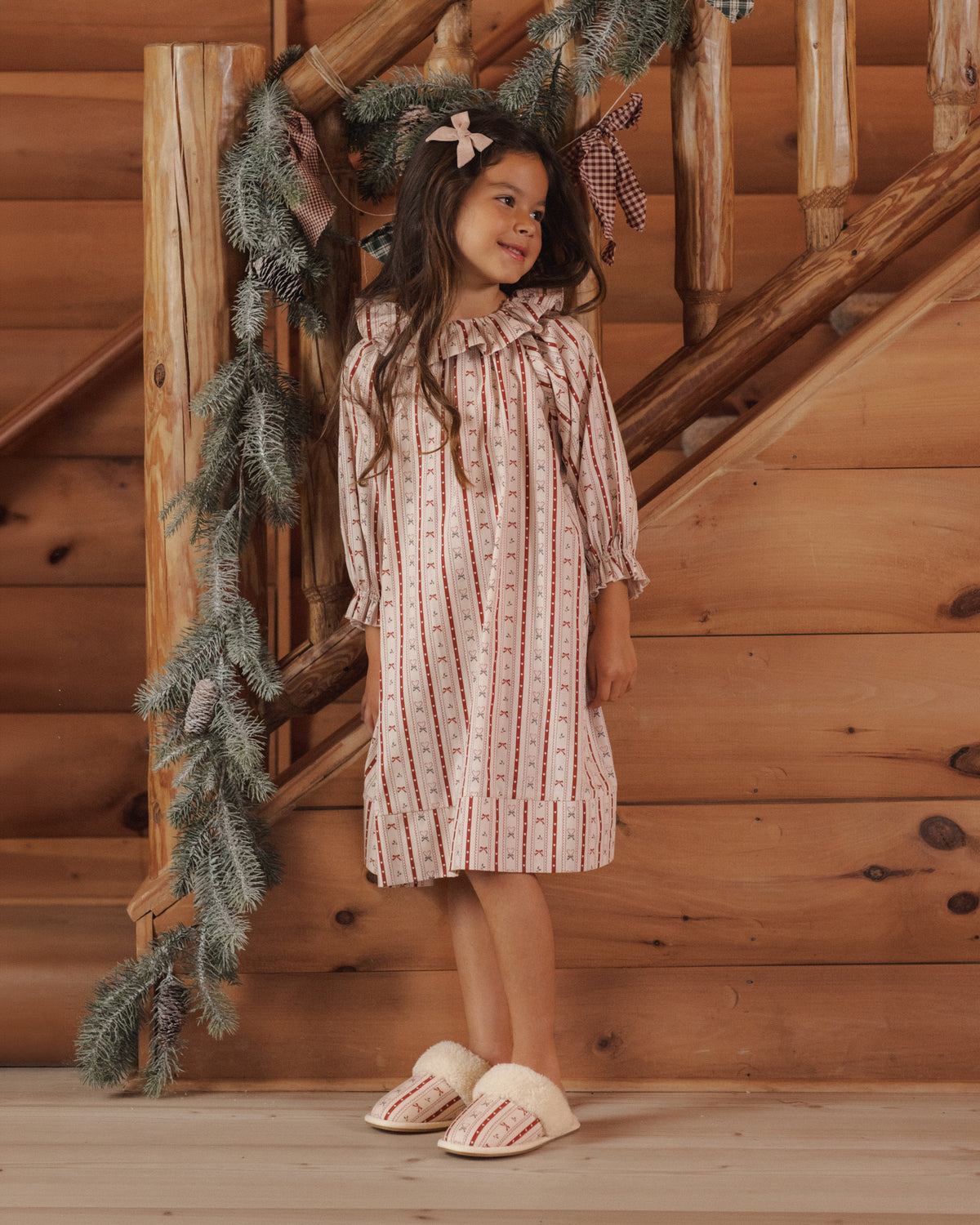 Rylee + Cru Girl's Nightgown Candy Cane Lane