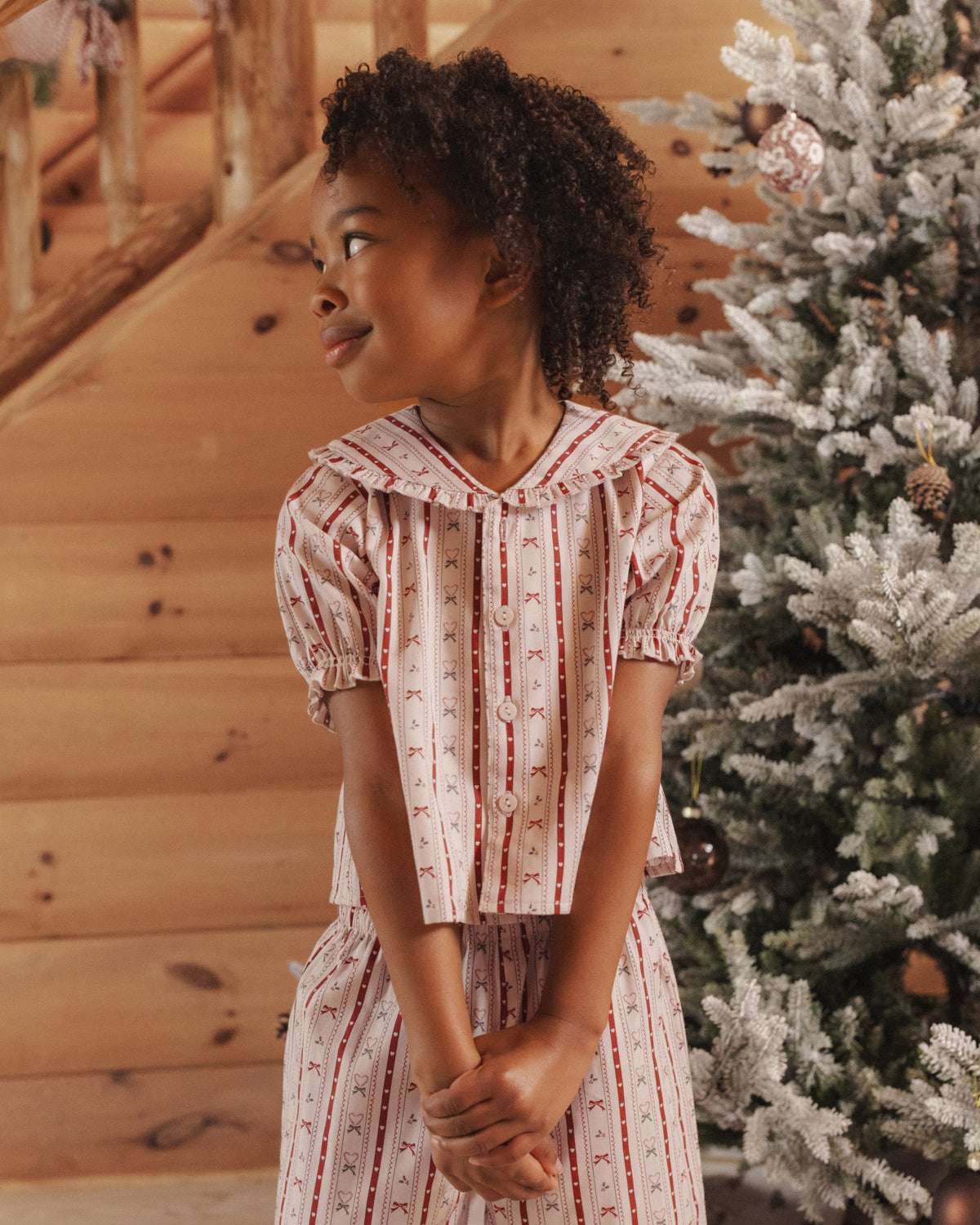 Rylee + Cru Ruffle Pajamas Candy Cane Lane