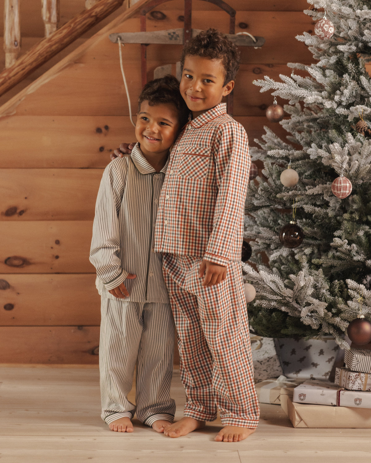 Rylee + Cru Long Sleeve Pajamas Holiday Gingham