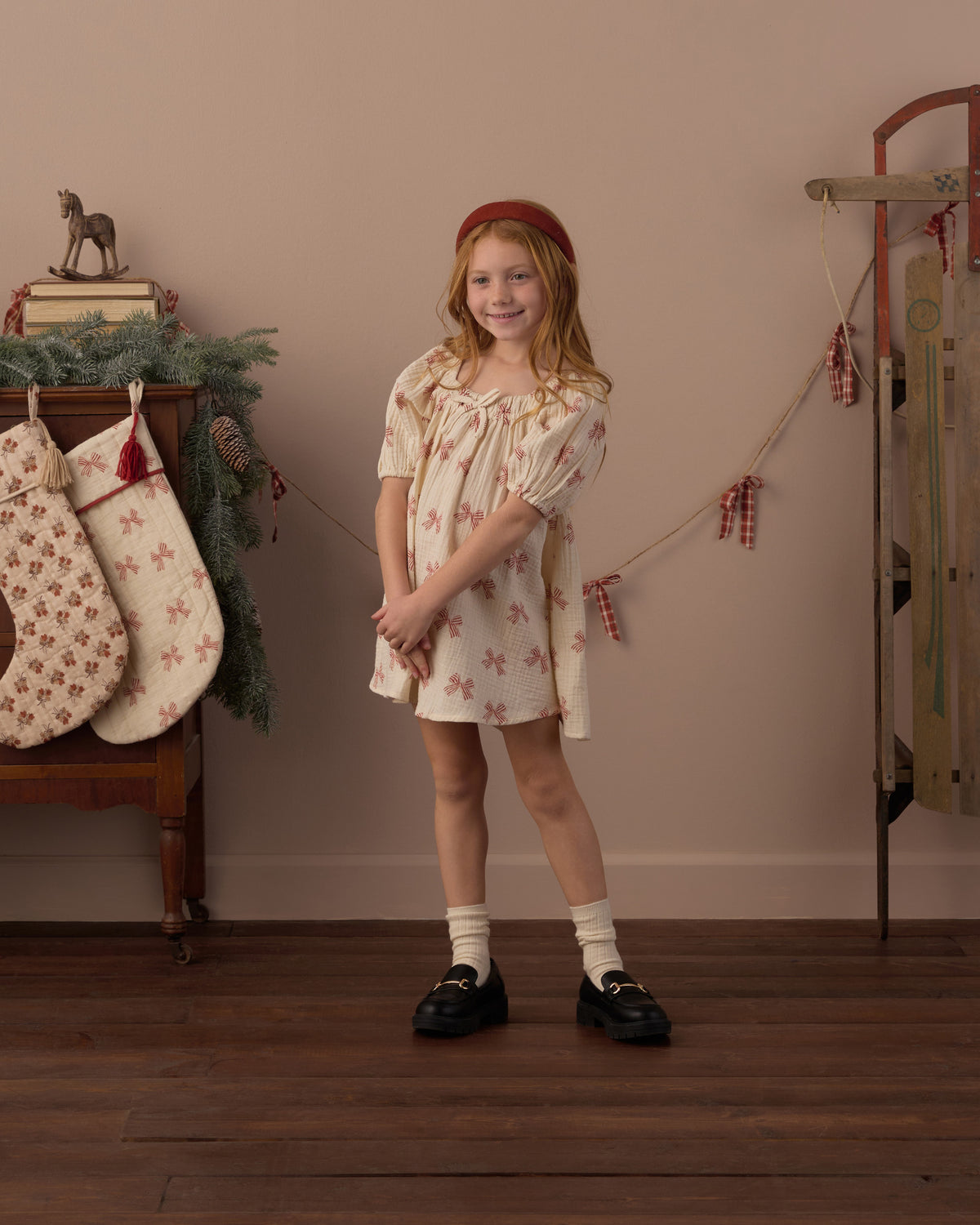 Rylee + Cru Sabrina Mini Dress Peppermint Bows