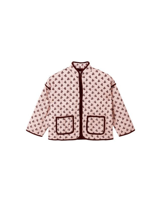 Rylee + Cru Quilted Jacket Blush Fleur
