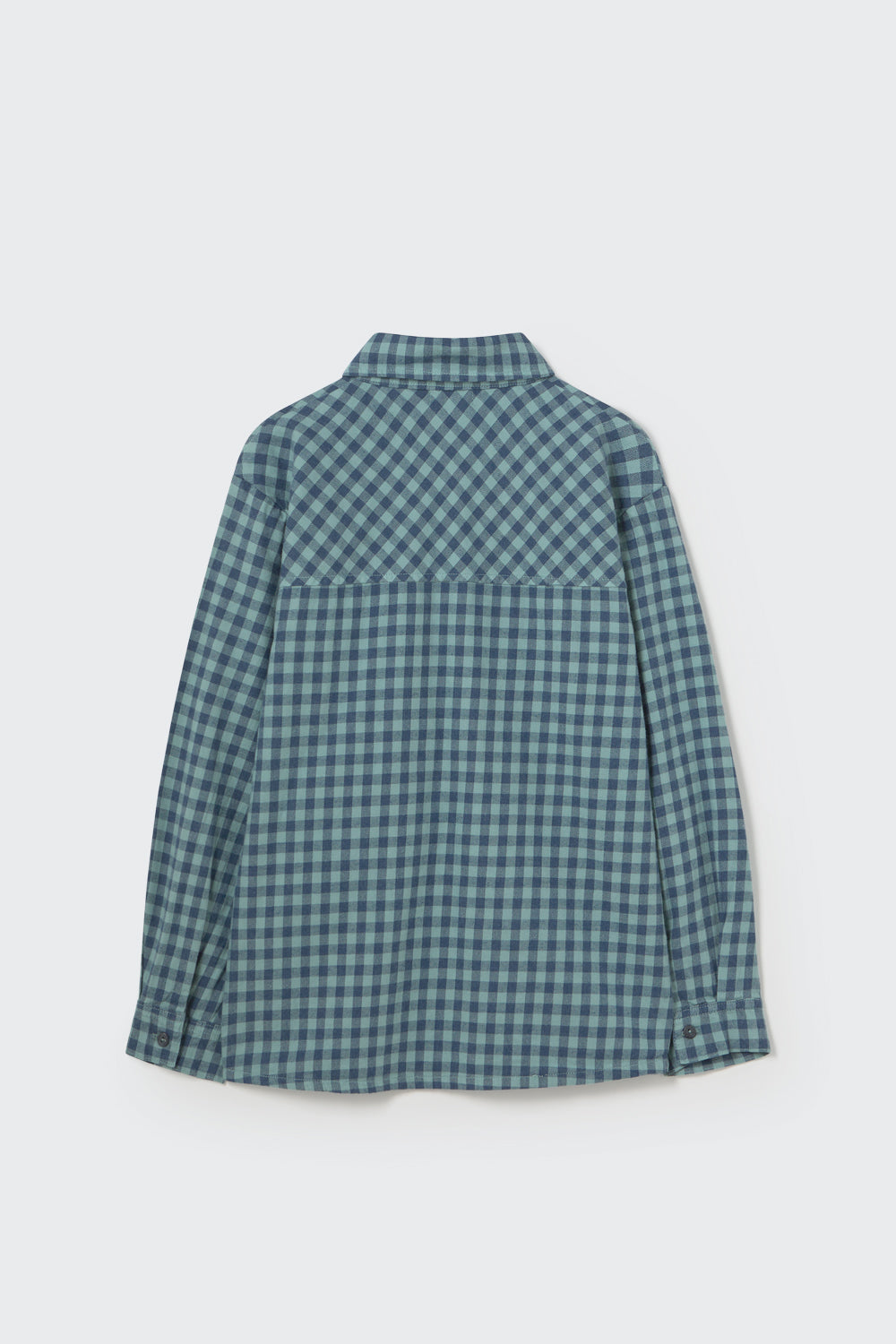 My Little Cozmo Gingham Flannel Shirt Arctic Blue