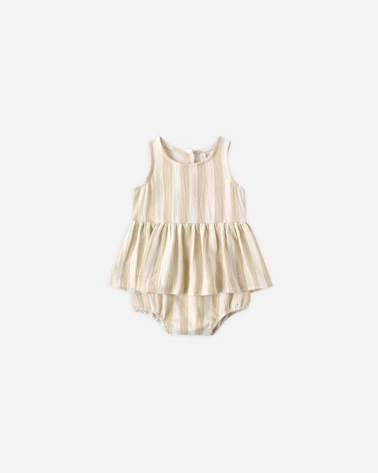 Quincy Mae Skirted Tank Romper Summer Stripe