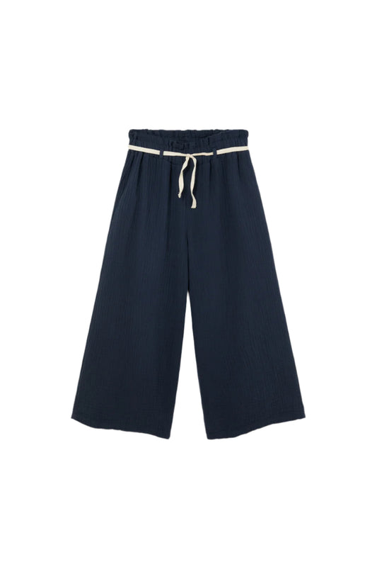 My Little Cozmo Soft Gauze Wide Pants Navy