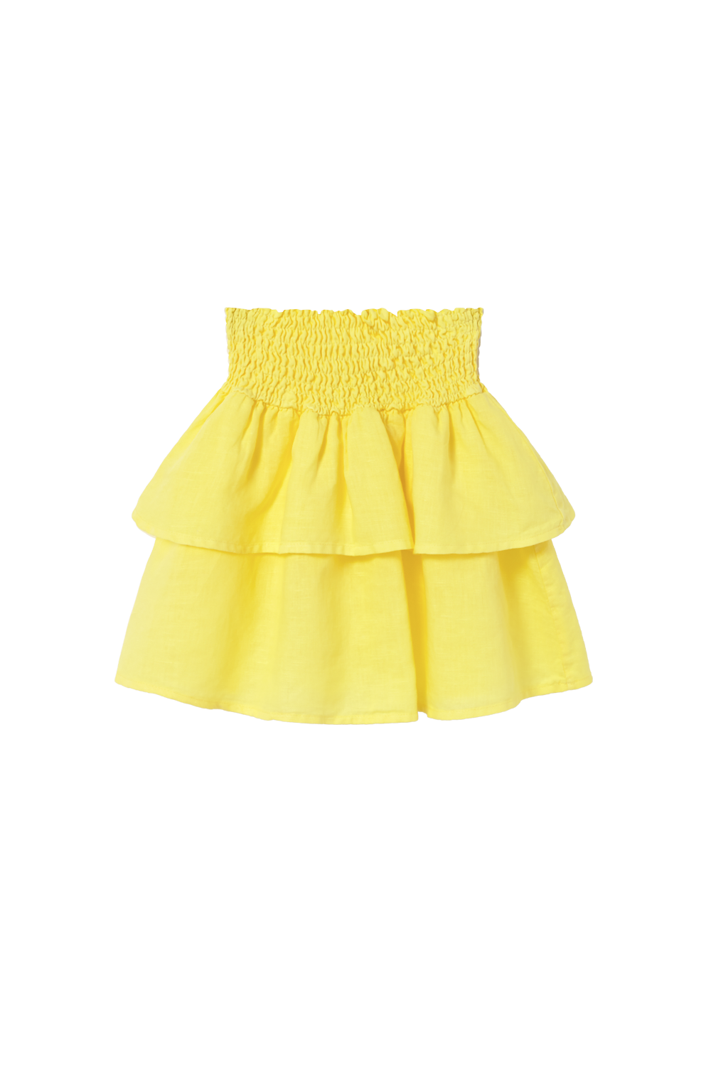 Cozmo Sintra Cotton Linen Skirt Yellow