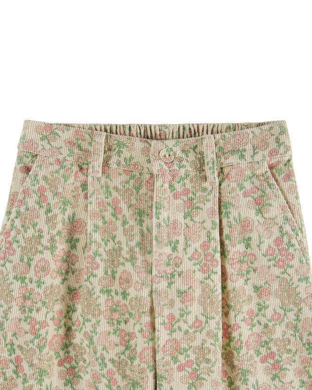 Emile & Ida Wide Printed Needlecord Trousers Bucolique