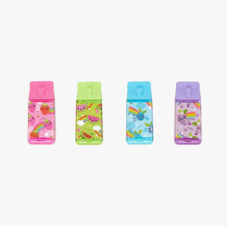 Lil' Juicy Box Scented Erasers + Sharpeners