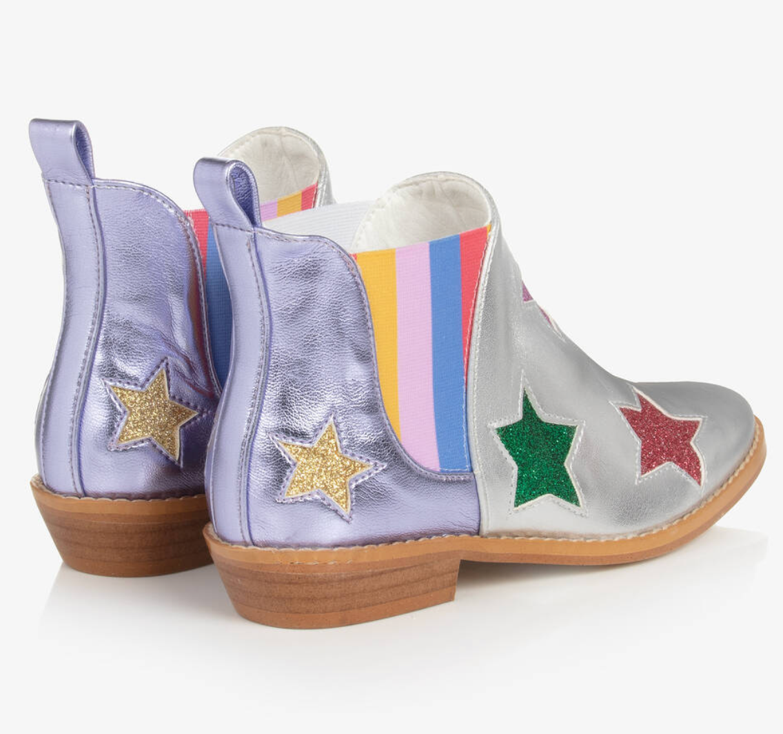 Stella McCartney Kids Girl Boots With Glittery Stars