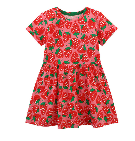 Short Sleeved Strawberry Dress