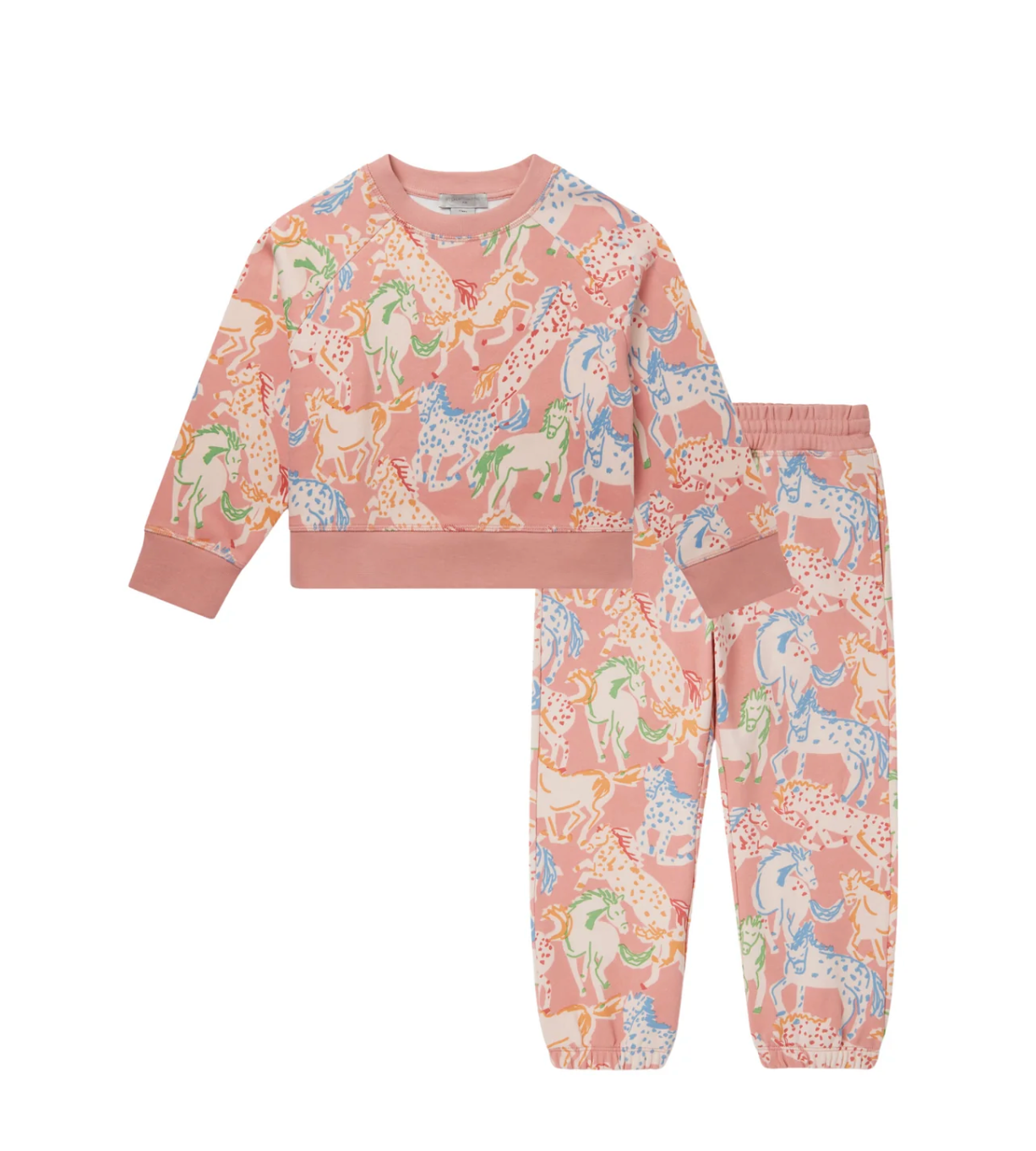 Stella McCartney Kids Girl Prairie Horses Tracksuit Pink