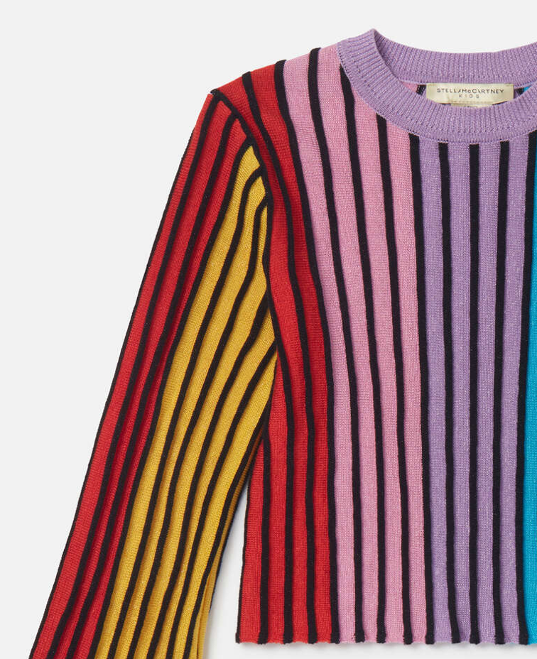 Stella McCartney Kids Multicolor Rainbow Striped Flared Top