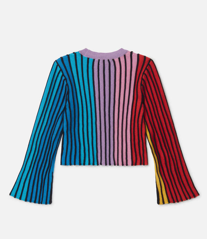 Stella McCartney Kids Multicolor Rainbow Striped Flared Top