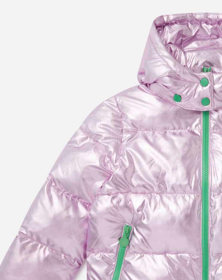 Stella McCartney Kids Lavender Metallic Puffer Coat