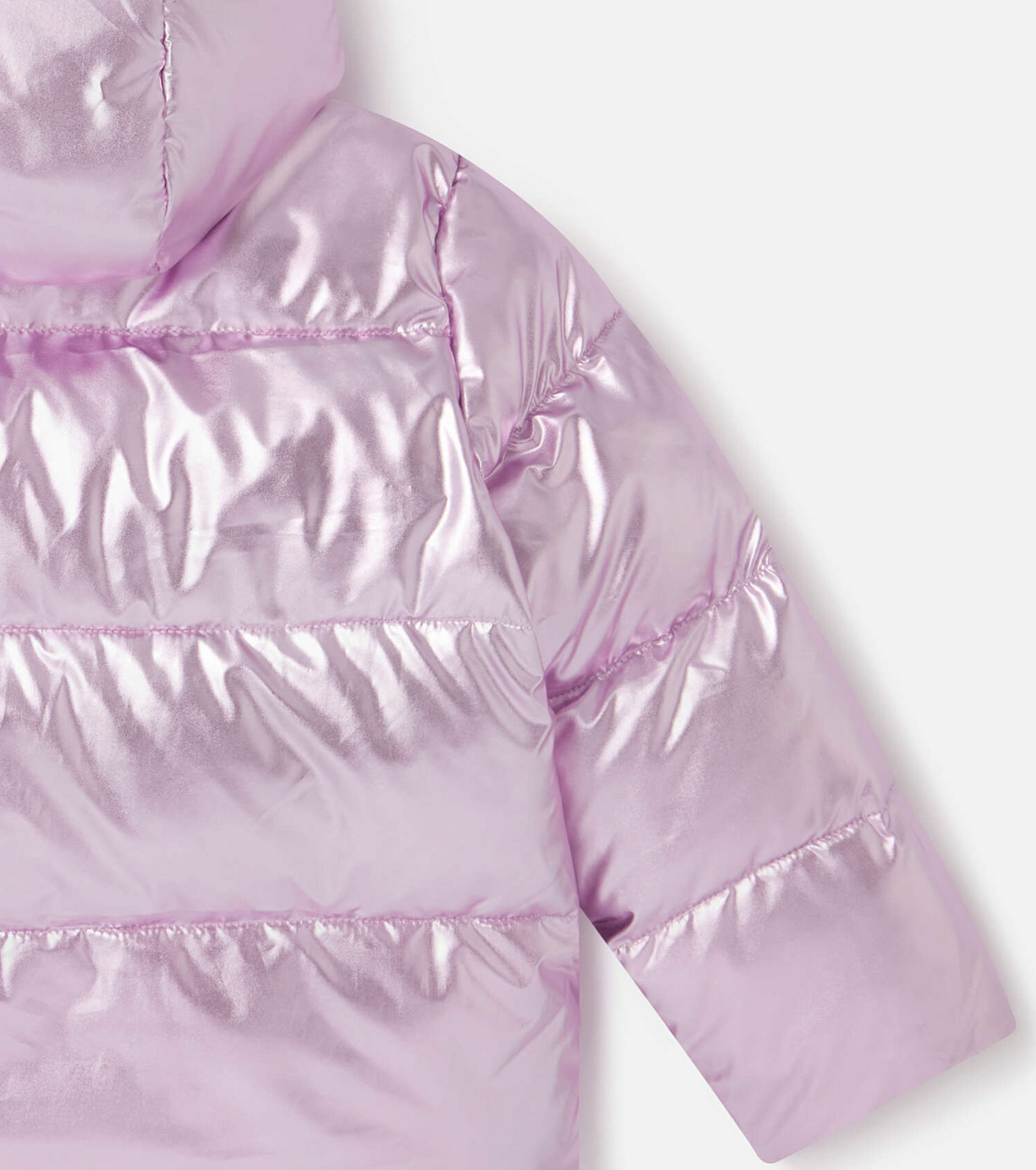 Stella McCartney Kids Lavender Metallic Puffer Coat