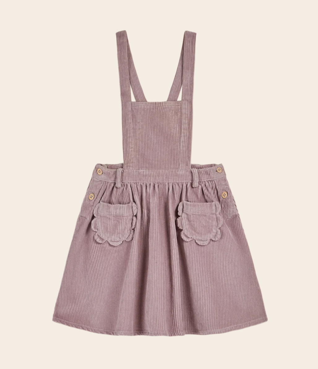 Emile et Ida Purple Velvet Apron Dress