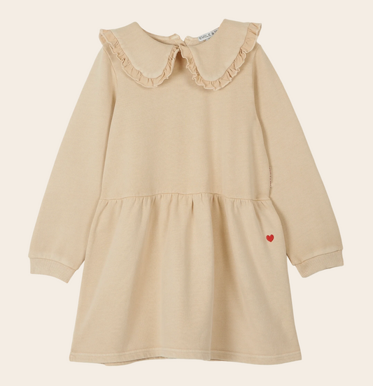 Emile et Ida Organic Cotton Dress in Beige