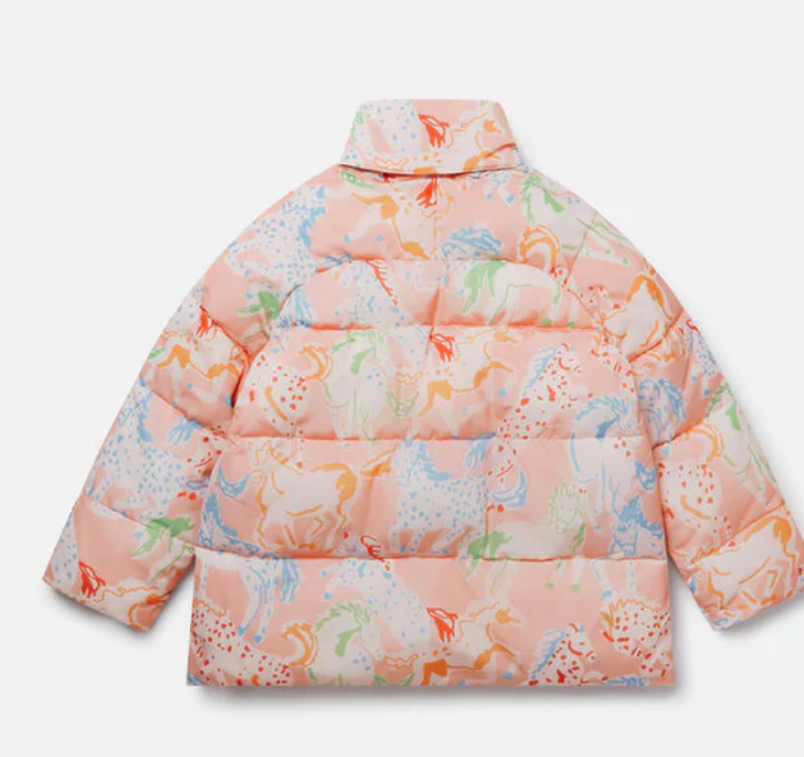 Stella McCartney Kids Girl Prairie Horses Puffer Pink