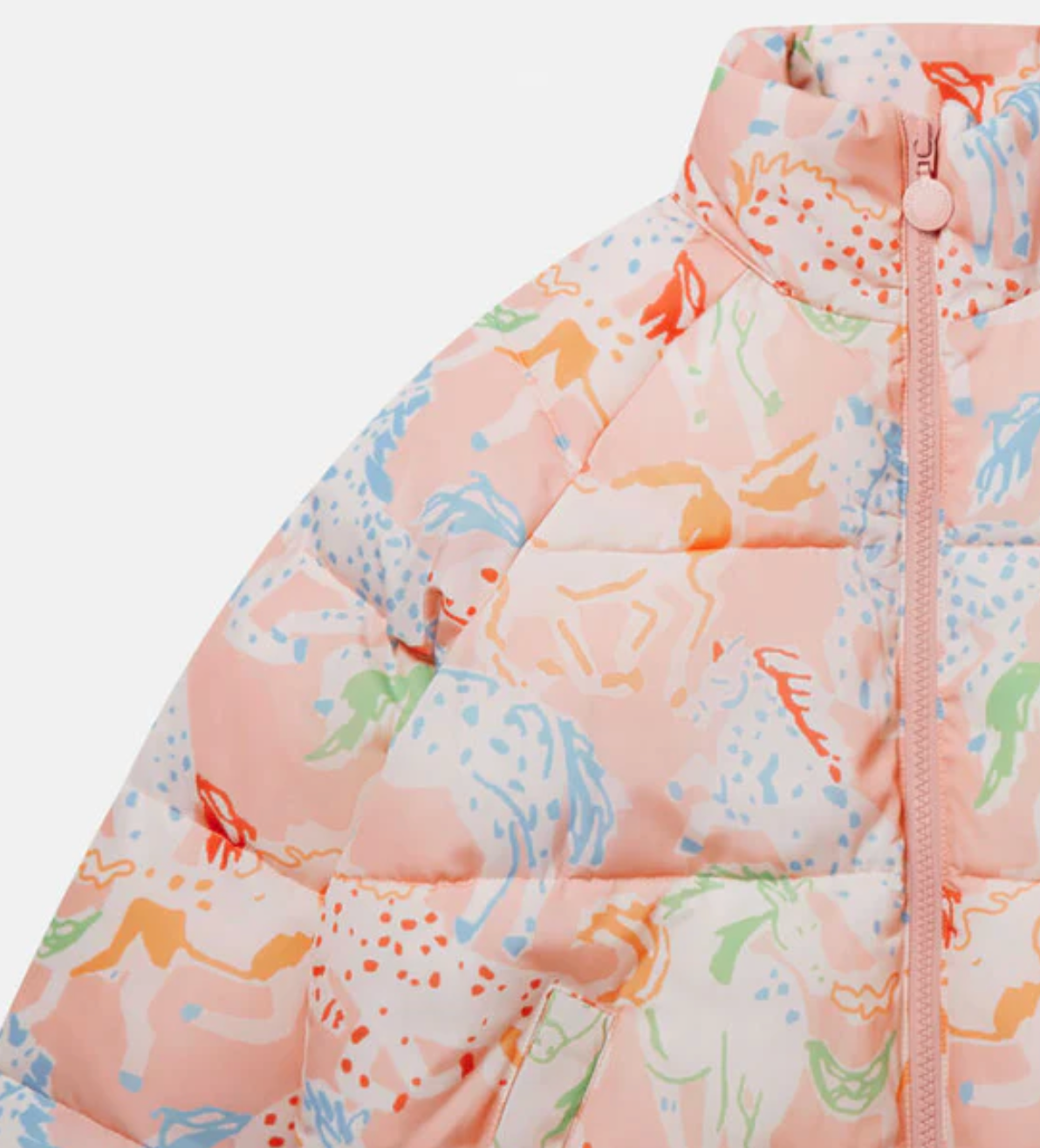 Stella McCartney Kids Girl Prairie Horses Puffer Pink