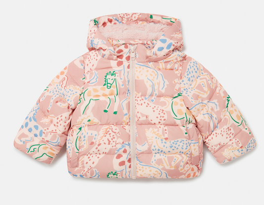 Stella McCartney Kids Baby Girl Prairie Horses Puffer Pink