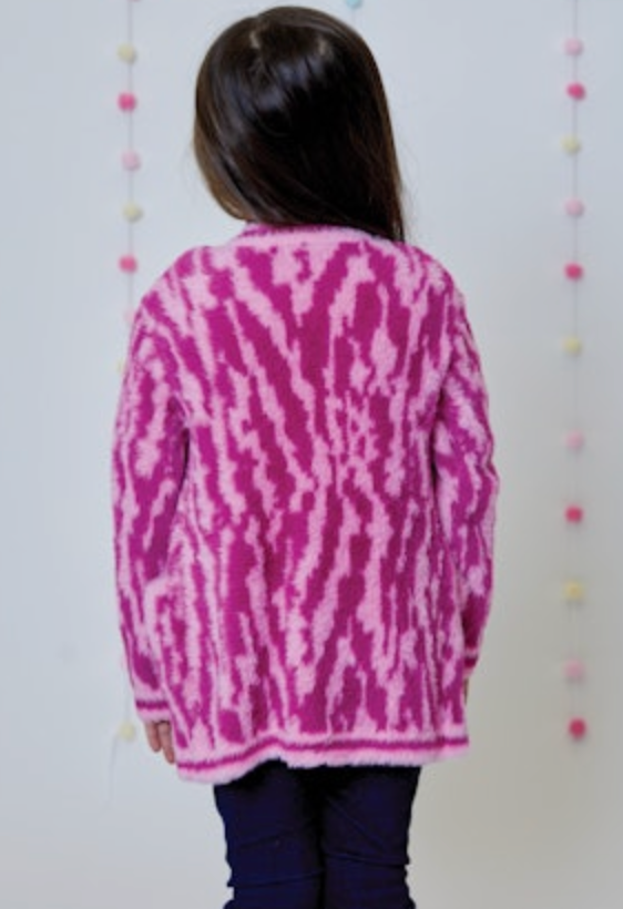 Design History Pink Combo Cardigan