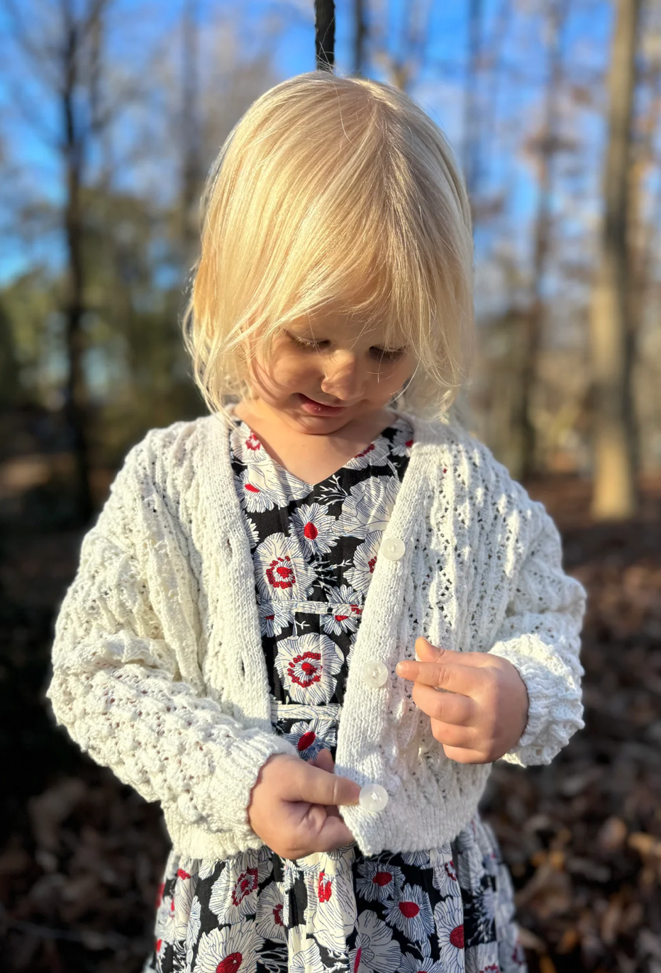 Vignette Margot Cardigan in White