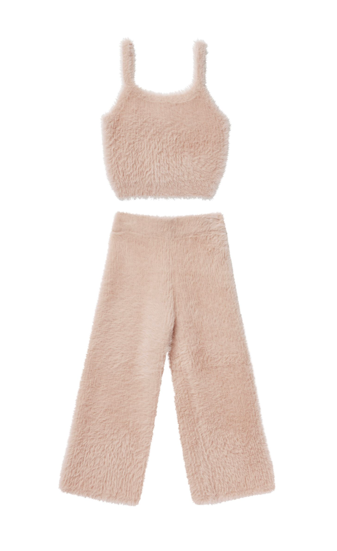 Rylee + Cru Fuzzy Knit Lounge Set Blush