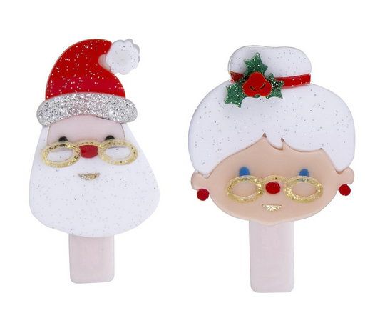 Lilies & Roses Santa Clips