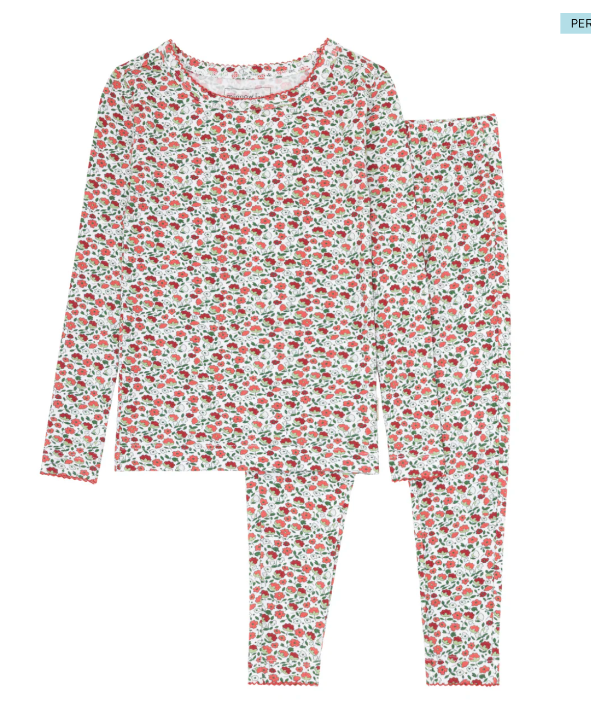 Minnow Girls Rosebud Pima Pajama Set