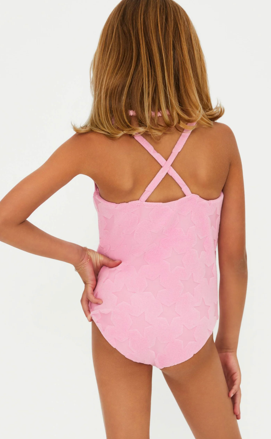 Beach Riot Little Julia One Piece Prism Pink Star Swimsuit