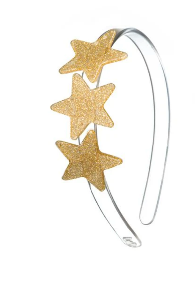 Lilies & Roses Stars Glitter Gold Headband