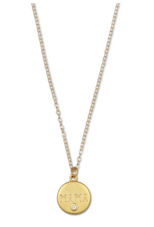 Hart Jewelry Mama Coin with Topaz Necklace