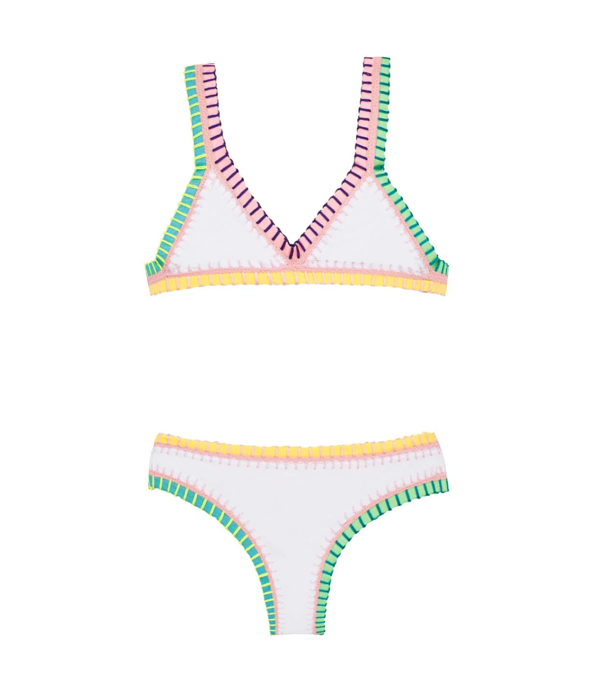 PQ Kids Water Lily Rainbow Embroidered Bikini