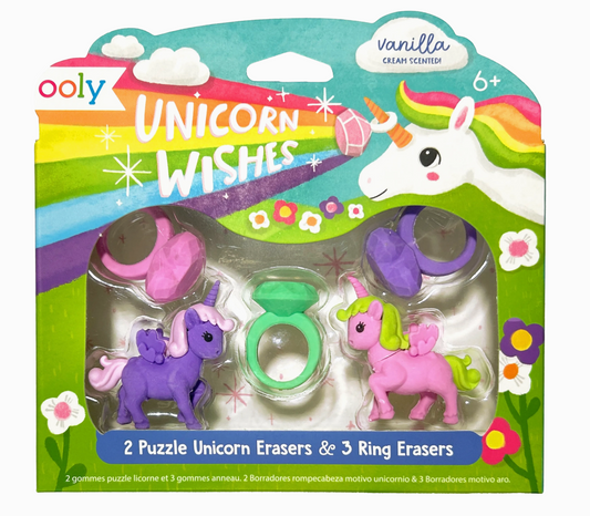 OOLY - Unicorn Wishes Scented Erasers- Set of 5