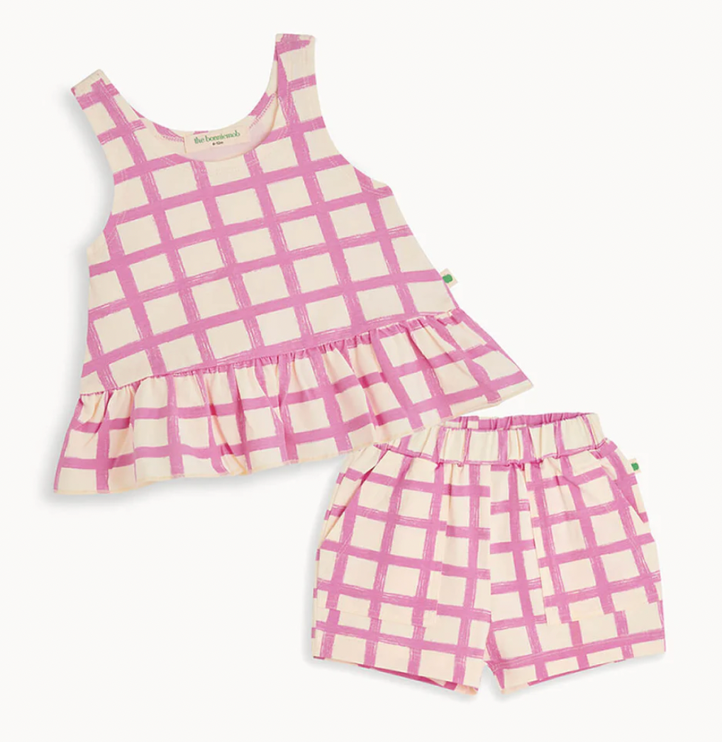 Bonnie Mob Pink Check Set