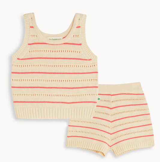 Bonnie Mob Cala & Costa Set - Coral Stripe