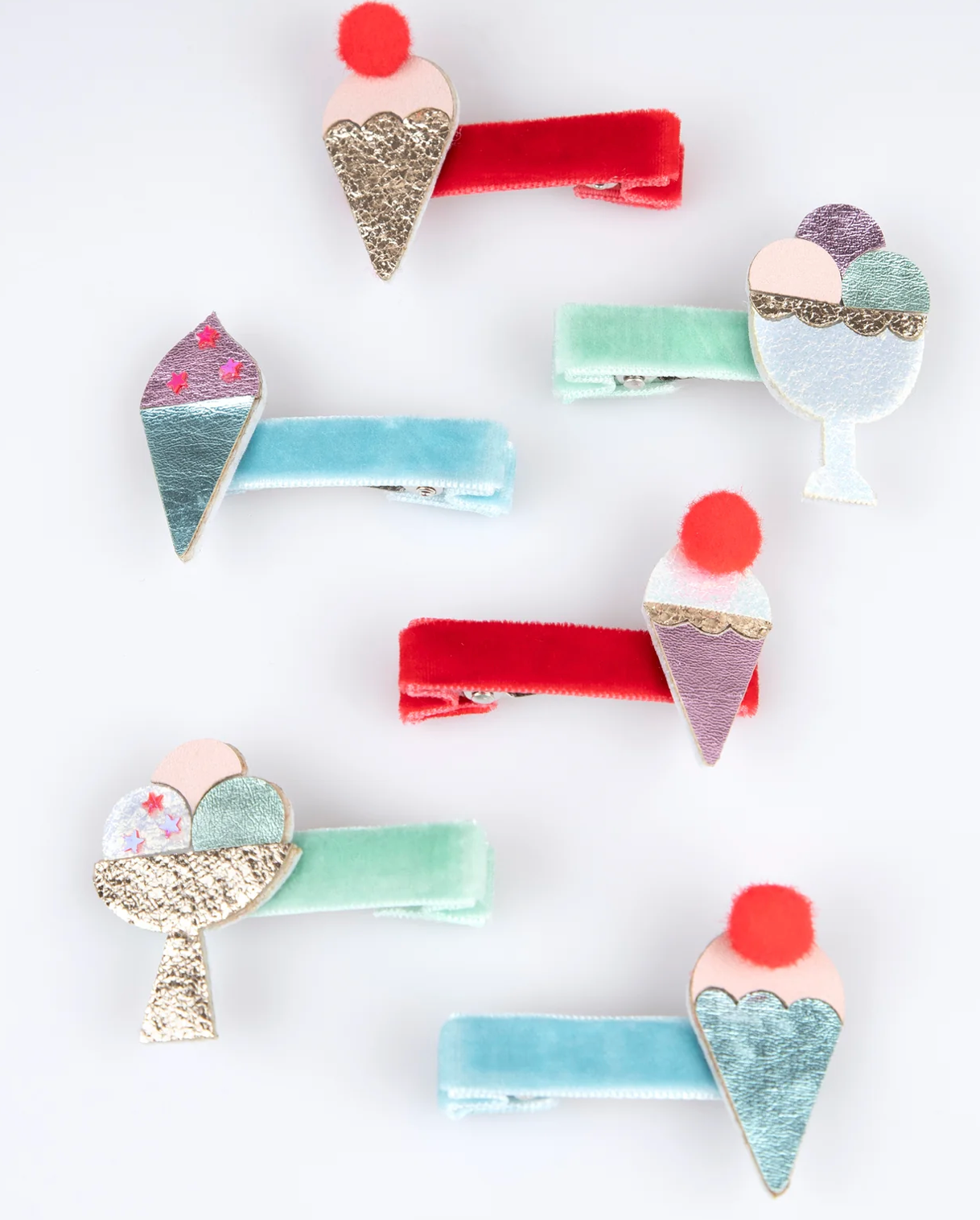 Meri Meri Ice Cream Hair Clips - Set of 6