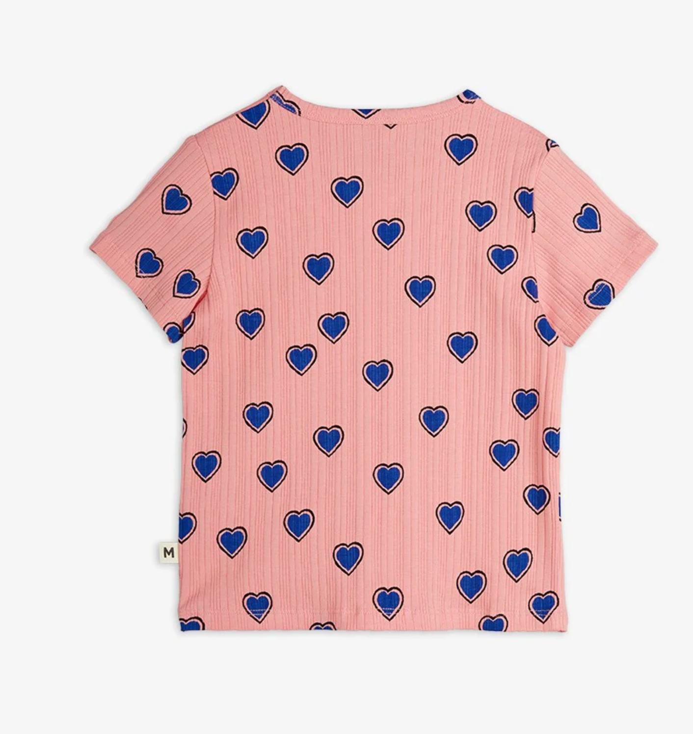 Mini Rodini Outlined Hearts T Shirt - Pink