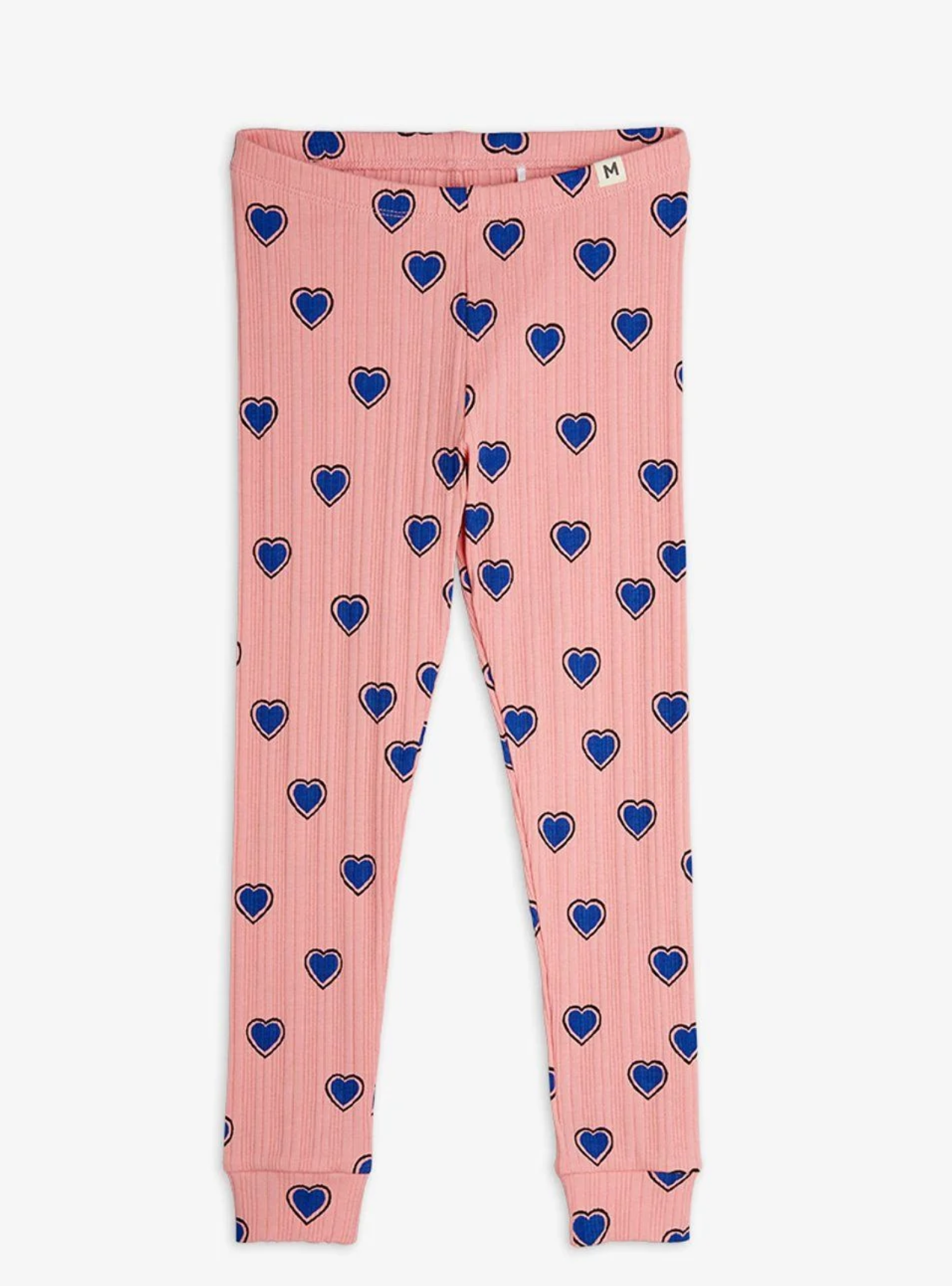 Mini Rodini Outlined Hearts Leggings - Pink