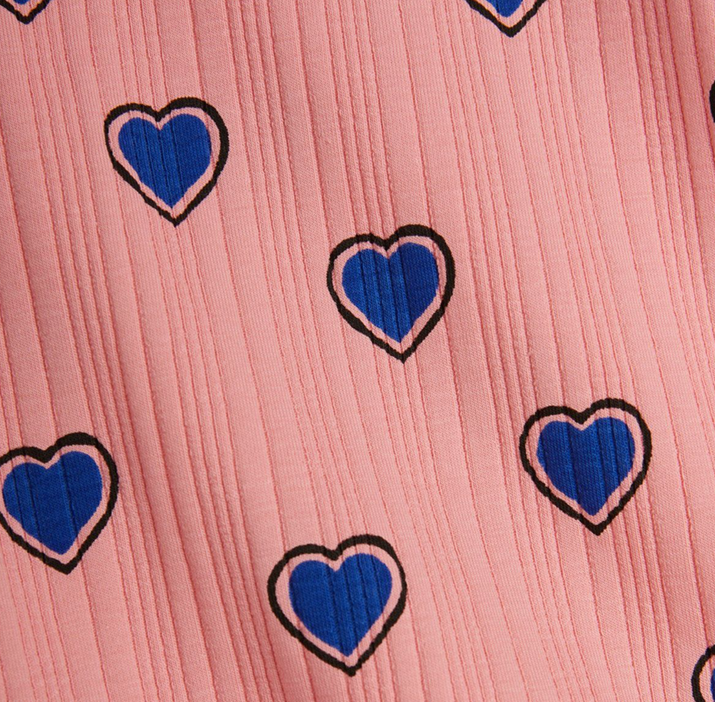 Mini Rodini Outlined Hearts Leggings - Pink