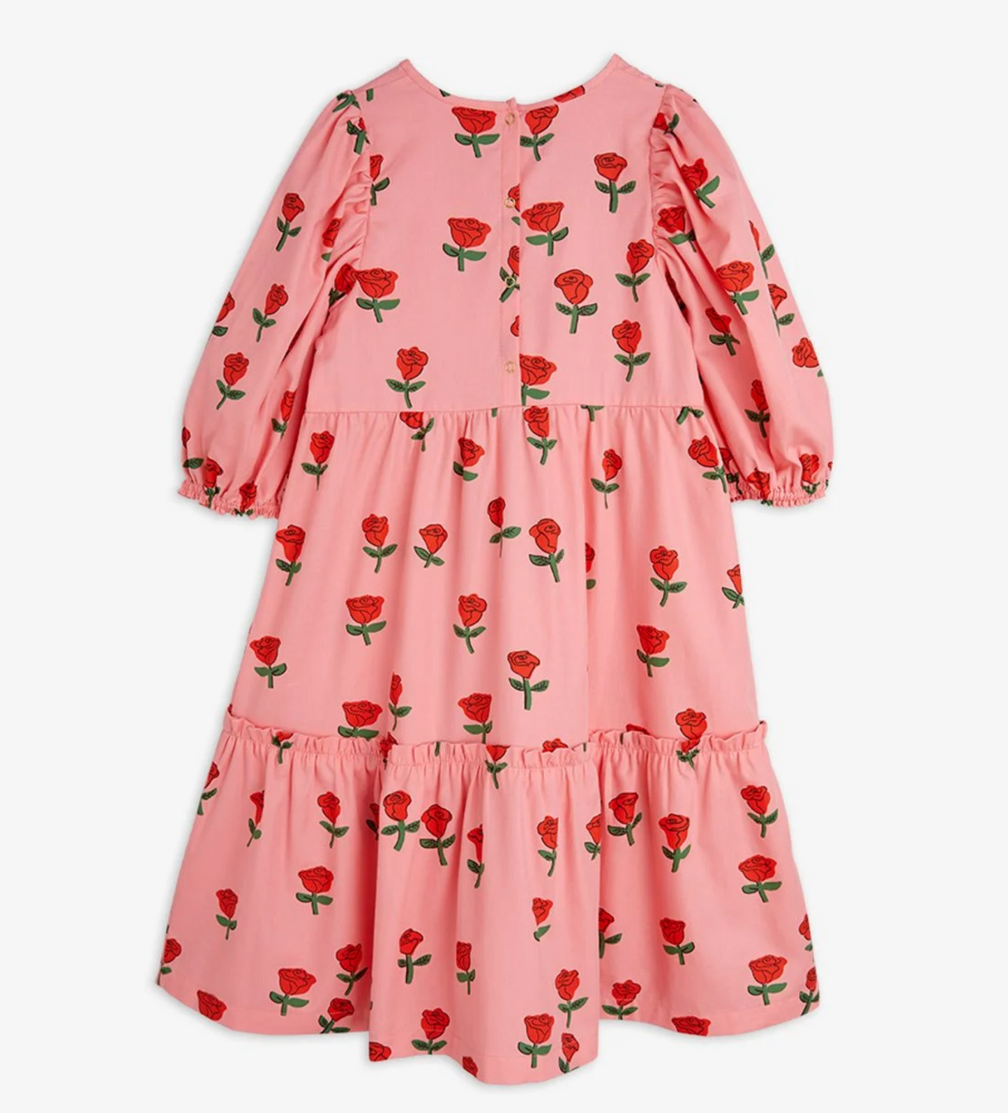 Mini Rodini Roses Woven Dress - Pink