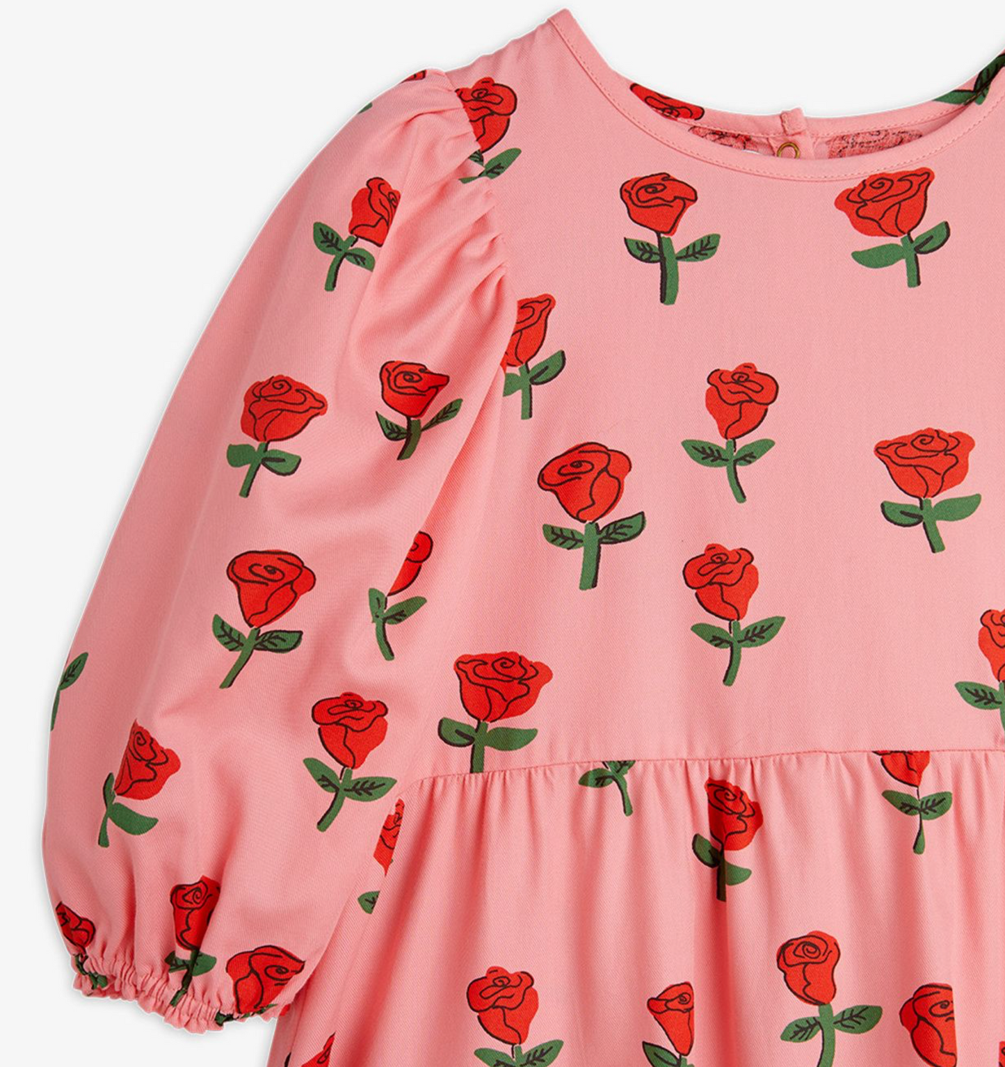 Mini Rodini Roses Woven Dress - Pink