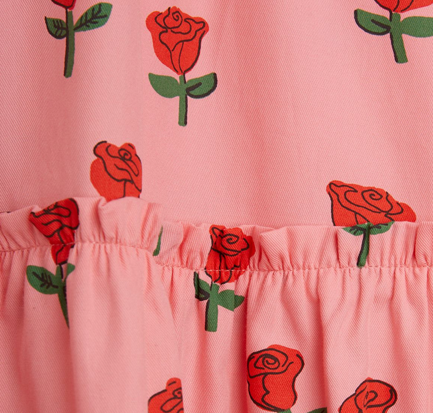 Mini Rodini Roses Woven Dress - Pink