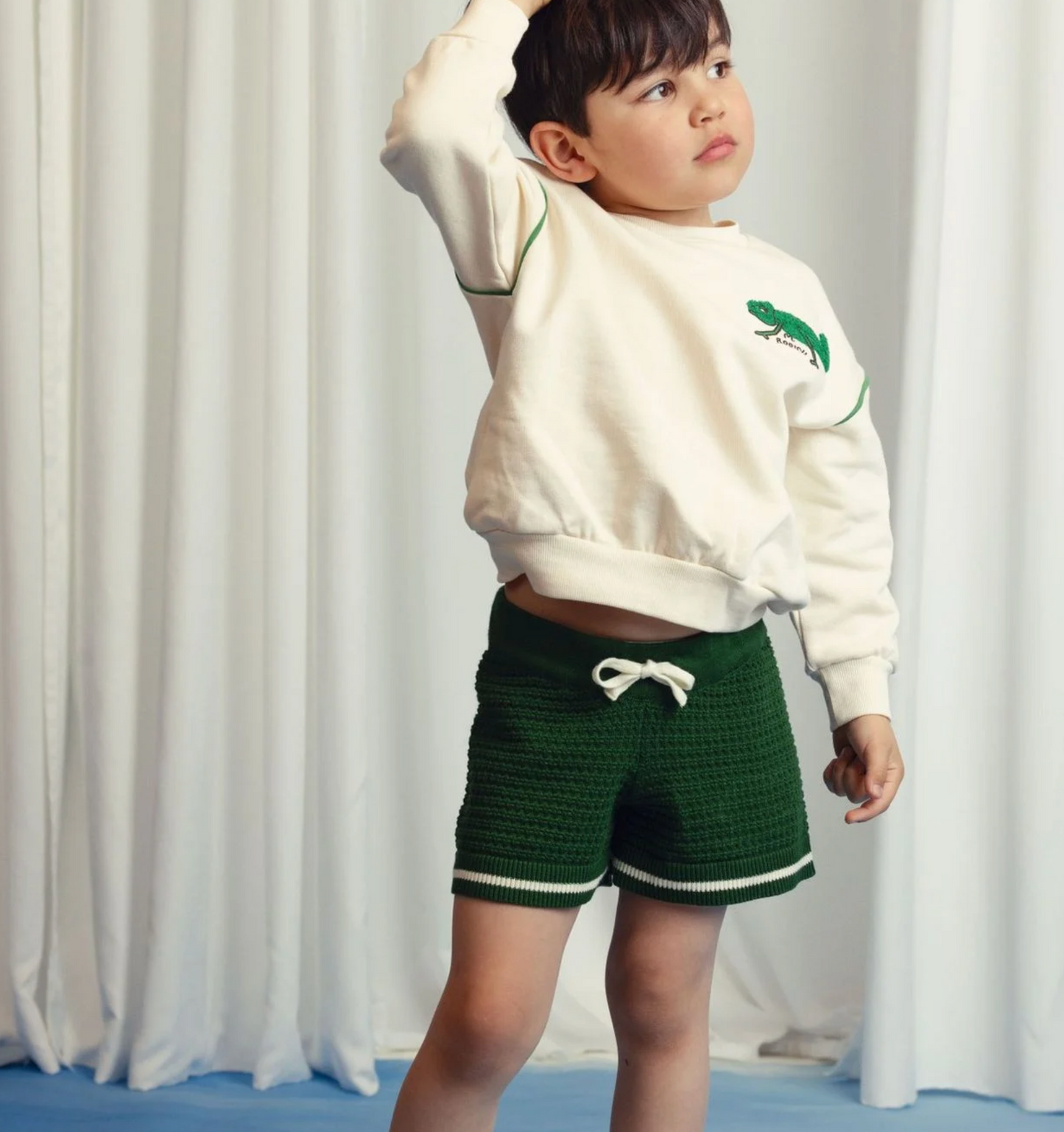 Mini Rodini Knitted Shorts - Green