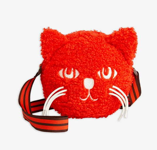 Mini Rodini Cat Fuzzy Minibag - Red