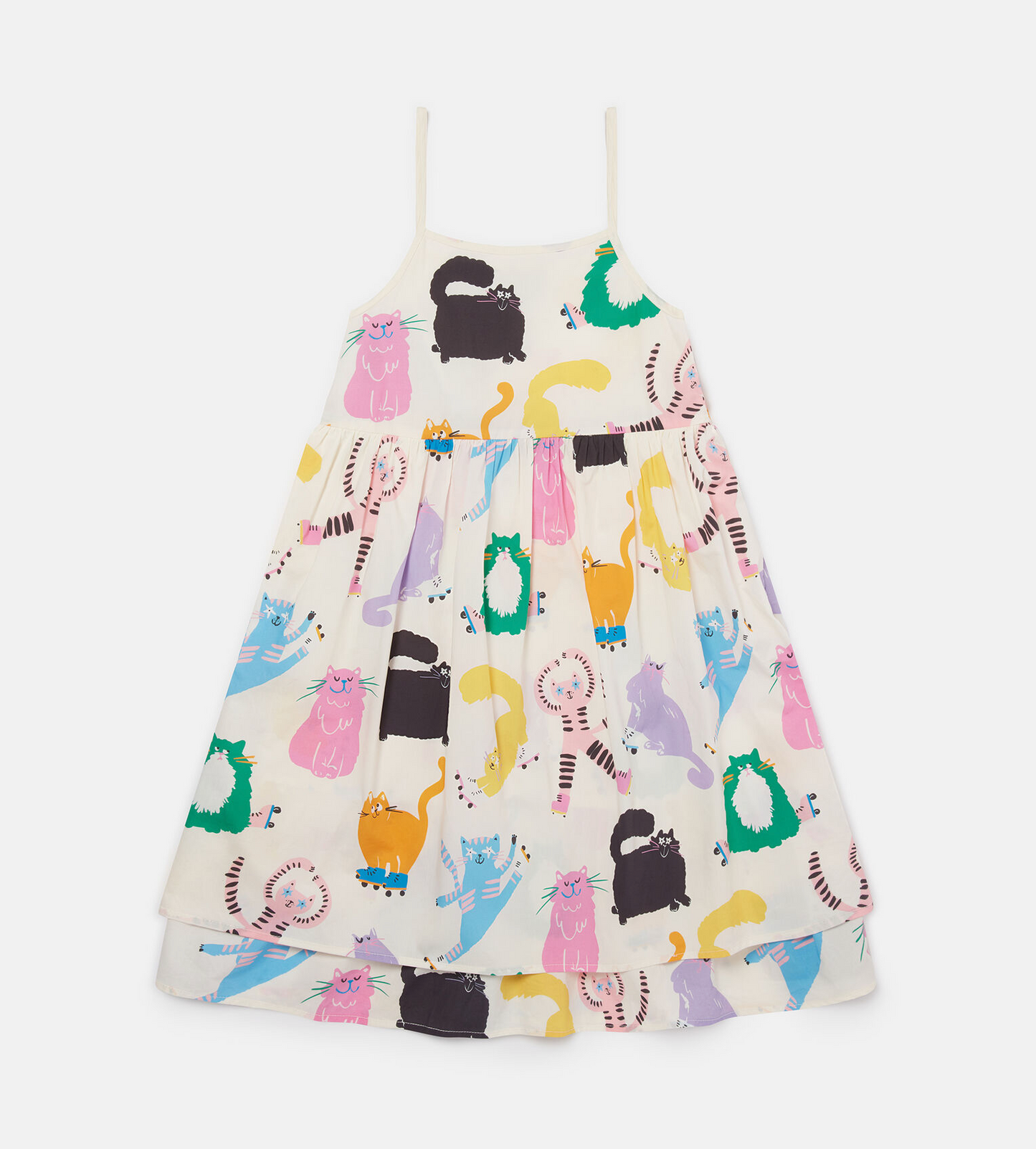 Stella McCartney Girls Cats Print Strappy Dress