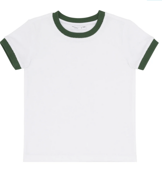 Minnow Unisex White French Terry Ringer Tee