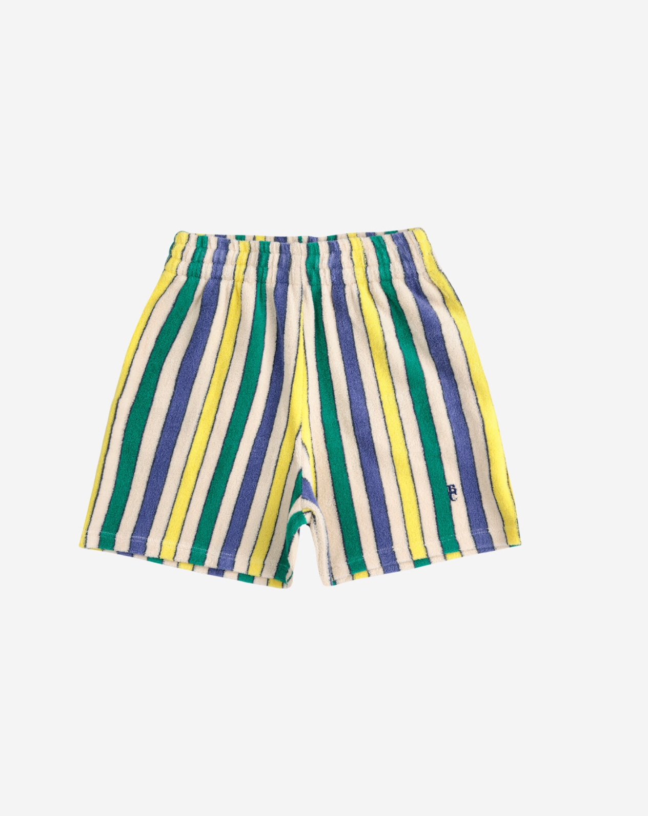 Multicolor Stripes Terry Cloth Bermuda Shorts