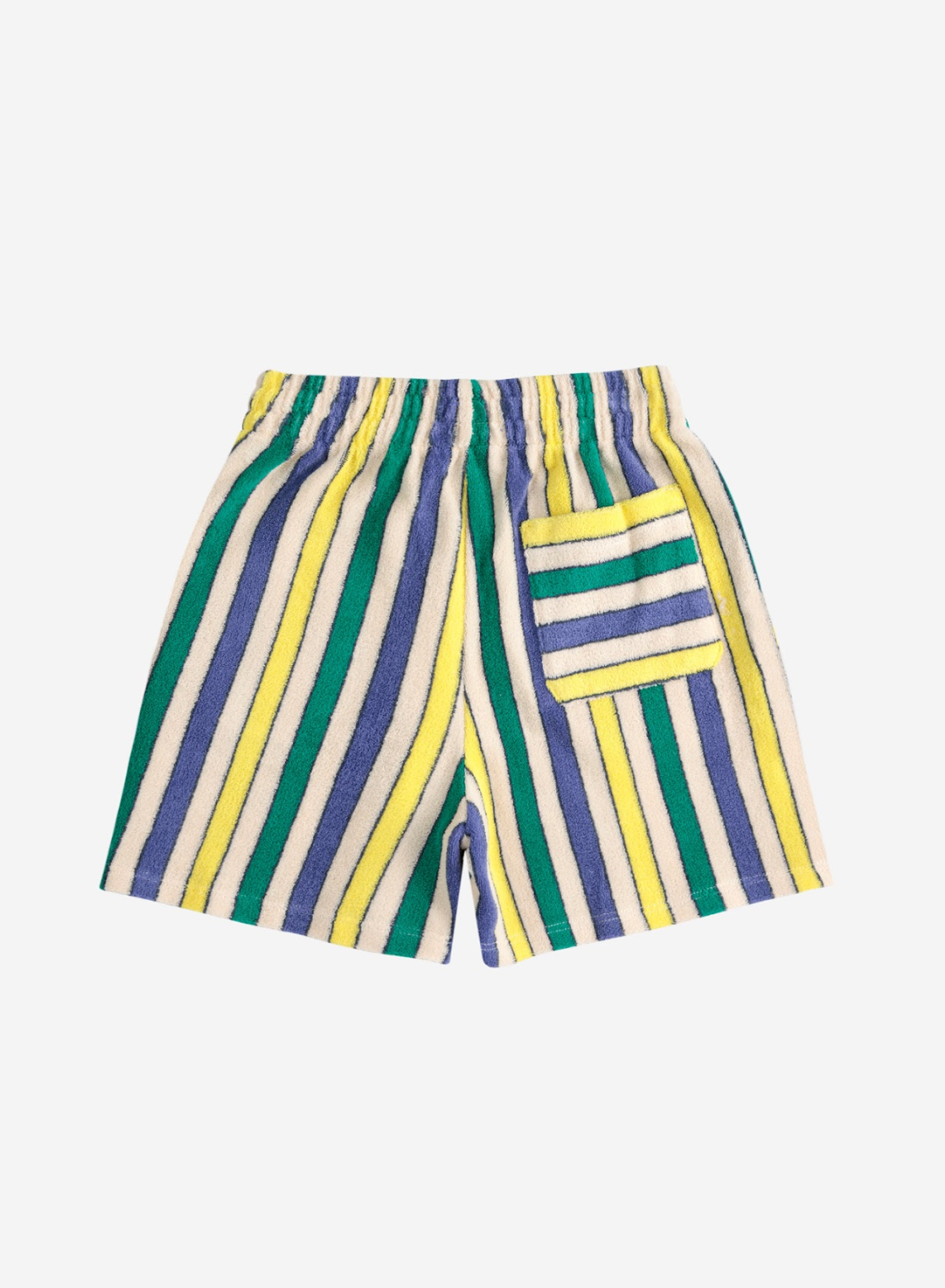 Multicolor Stripes Terry Cloth Bermuda Shorts