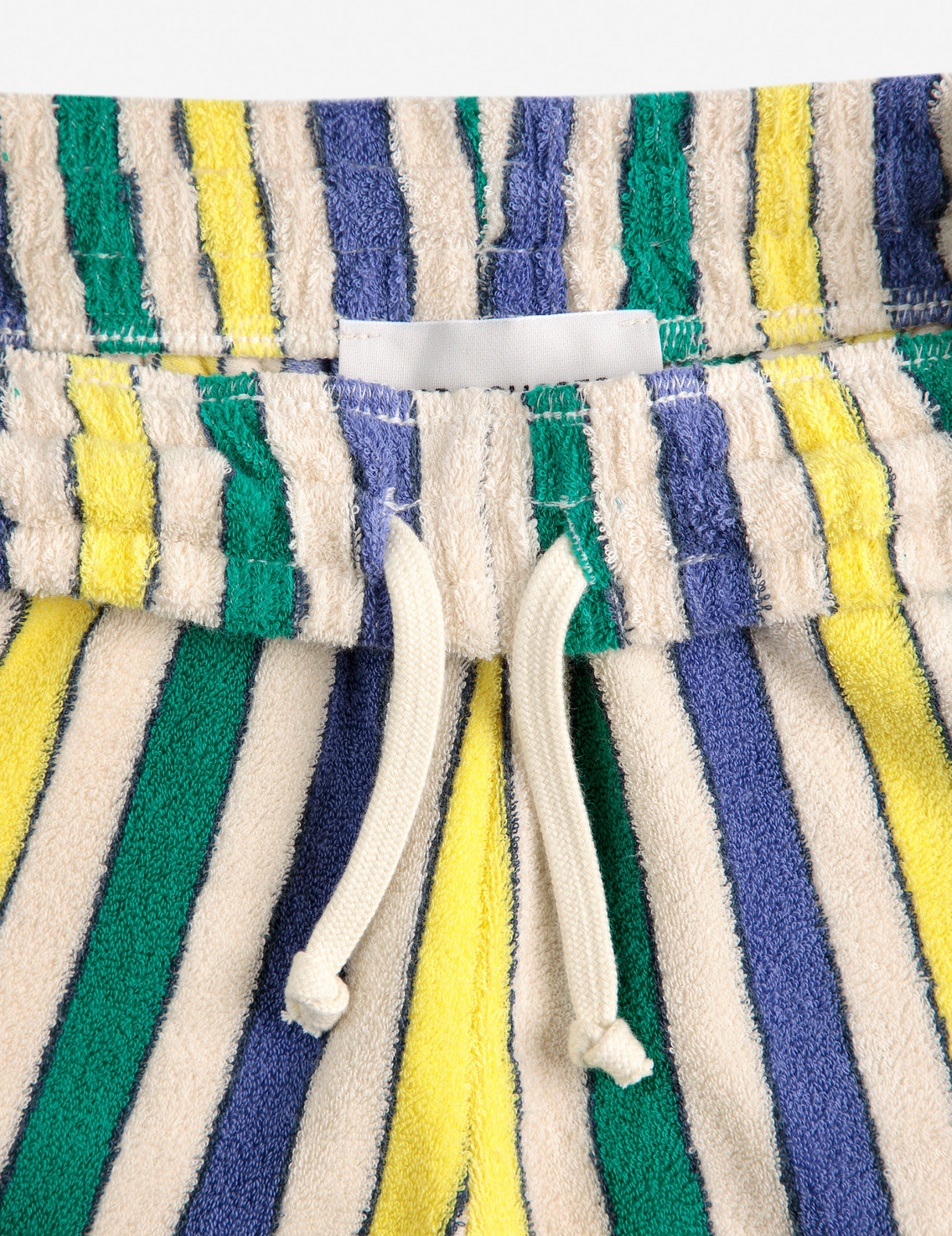 Multicolor Stripes Terry Cloth Bermuda Shorts