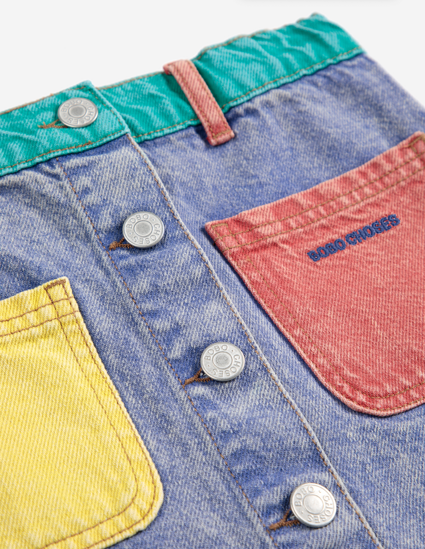 Bobo Choses - Color Block Denim Skirt